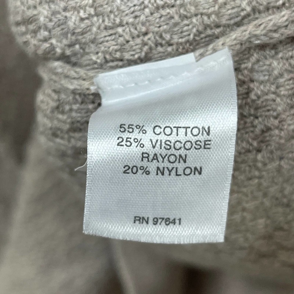 J Jill Sweater Womens 1X Oatmeal Beige Thermal Knit Tunic Length Cozy Fall Basic - Picture 8 of 10